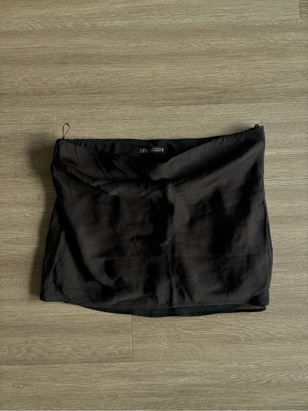 Zara Black Satin Mini Skirt 🖤